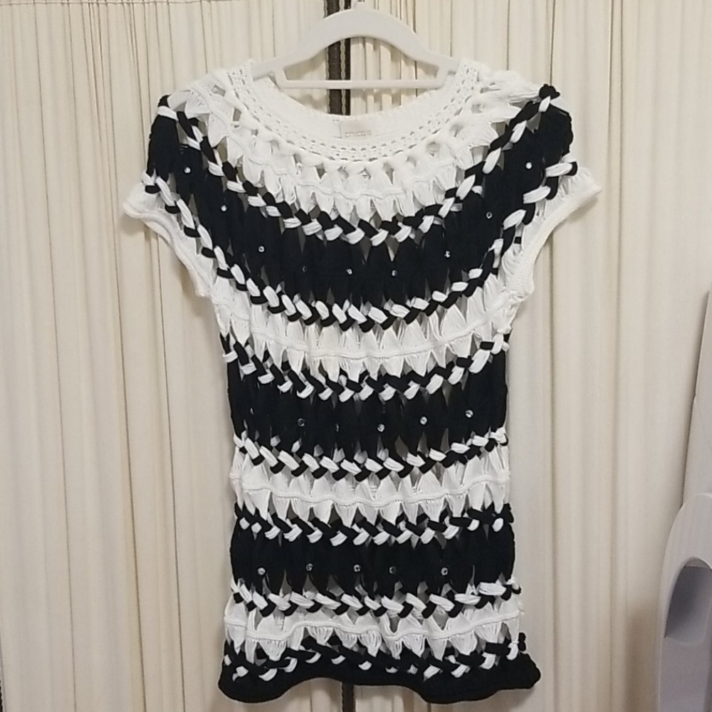 Chico's Pretty Rhinestone Top - Picture 2 of 5